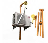 Staffa pieghevole per unità di condizionamento d'aria con argano manuale da 10 m 3HP Strumento di installazione esterna Durevole Supporto HVAC EasytoUse per un'installazione efficiente