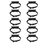 Staffa porta bombola montata a parete - Rack di stoccaggio regolabile for bombola di ossigeno - ABS con cinghia for argon, propano e altro(Black,10pack)