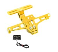 Staffa Porta Targa Posteriore Regolabile Per Moto Per Royal Enfield Bullet/Meteor/Classic 350 500 Interceptor 650 Continental GT 535 Himalayan 411 Motociclo(Oro)