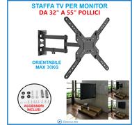 Staffa porta tv 32 40 50 55 pollici Supporto a muro parete Braccio per Monitor f