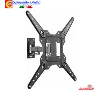 Staffa Porta TV Con Braccio Extra Slim 23"- 55" Supporto a Parete Muro Max 30Kg
