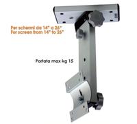 Staffa porta tv per camper o imbarcazioni W1 reclinabile da soffitto con base rotante per tv LCD/LED da 14 a 26 pollici
