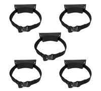 Staffa portabombola a parete for ossigeno, argon, propano - Rack di stoccaggio regolabile con cinghia(Black,5pack)