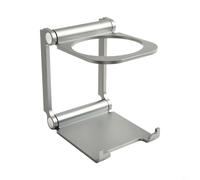 Staffa portatile per macchina da caffè pressata a mano, pieghevole, in acciaio inox, con altezza regolabile, per casa, viaggi, campeggio (argento, B)