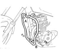 Staffa protezione motore cromata per Honda CM 125 (1982-1986)
