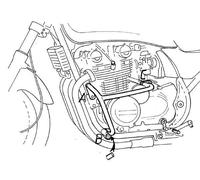 Staffa protezione motore cromata per Kawasaki Zephyr 550 (1991-1999)