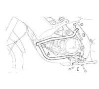 Staffa protezione motore nera per Aprilia Pegaso 650/Garda (1997-2004)