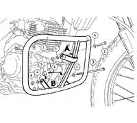 Staffa protezione motore nera per Honda XR 125 L (2002-2008)