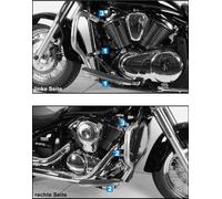 Staffa protezione motore nera per Kawasaki VN 900 Classic/Vulcan (2006-)
