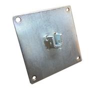 Staffa quadra 100x100 per motore tubolare per tapparella attacco 10x10 centrale