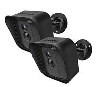 Staffa regolabile 360 gradi di montaggio a parete e rivestimento protettivo in silicone per telecamera di sicurezza Blink XT interni/esterni., nero