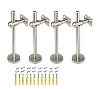 Staffa regolabile in acciaio inossidabile 304 per ringhiera per scale Design inferiore curvo lungo 200 mm Supporto di montaggio robusto per l'installazione di scale