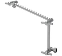 Staffa regolabile per braccio doccia con asta di prolunga e dado rotante in acciaio inossidabile, con sistema a doppio cambio per una regolazione regolare dell'angolo (cromatura)