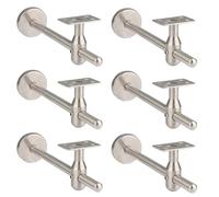 Staffa regolabile per corrimano in acciaio inox, set di 6 supporti per ringhiera con viti di montaggio, per decorazione di interni e centri commerciali, piastra piatta da 200 mm di lunghezza