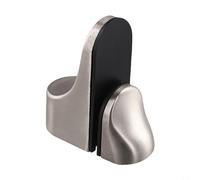 Staffa regolabile per mensola in vetro da 3-22 mm di spessore, supporto da parete in lega di zinco, finitura cromata lucida, compatibile con libreria (argento)