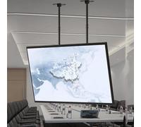 Staffa regolabile per TV a soffitto, supporto elettrico da parete per display LED a schermo piatto da 80-110 pollici, design a sospensione bipolare per installazioni sicure