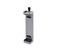 Staffa Regolabile Universale per Treppiede con Clip per Supporto per Telefono Tablet In Lega di Alluminio per Telefoni Cellulari (Grigio-Argento)