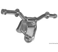 STAFFA RULLO LATERALE RIALZATA 40 MM PER CARRELLO rimorchio barca