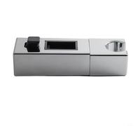 Staffa scorrevole per soffione doccia con meccanismo a morsetto a pulsante, compatibile con sistemi di saliscendi rettangolari da 1,8 x 3 cm