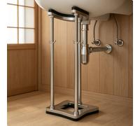 Staffa Sostegno Lavello Installazione senza Fori Telaio Regolabile Lavabo