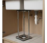Staffa Sostegno Lavello Installazione senza Fori Telaio Regolabile Lavabo