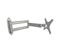 Staffa Standard per Schermo Regolabile, Argento | Supporto schermo da Parete con Braccio Snodabile, Girevole, Braccio Articolato per Schermo display, Casa, Scrivania