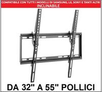 Staffa Supporto per TV Smart a Muro Parete da 32 39 40 42 43 48 49 50 55 pollici
