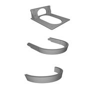 Staffa Supporto Pompa per EKWB Quantum Kinetic Thermaltake Core P3 Adattatore