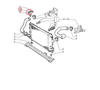 STAFFA SUPPORTO RADIATORE DESTRO FIAT MAREA ORIGINALE 46444400