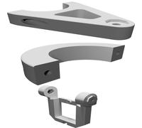 Staffa Supporto Telefono Due Bracci per Bosch SmartphoneGrip Manubrio 3D