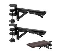 Staffa Supporto Vassoio Pieghevole Tastiera - Scorrevole Distanziale Ferro Per Computer Sottopiano Scrivania Tavolo Scaffale Morsetto Mouse Con C - Clip, Regolabile, fficio Prolunga Tavolo,2 Pezzi