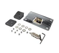 Staffa targa moto Adatto per Harley Big Twins Sportster Dyna Softail Moto Laydown Tilt Kit targa montaggio su telaio(Chrome)