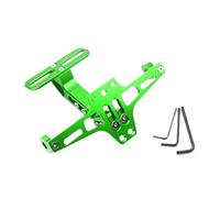 Staffa targa moto Staffa per targa in alluminio CNC regolabile con kit di eliminazione parafango per montaggio indicatori direzione posteriori(Green)