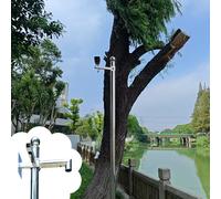 Staffa Telecamera Esterna Supporto su Palo per Telecamera di Sicurezza per Esterno, Montaggio CCTV Ampio Angolo di Visione con Staffe, Palo per Telecamera di Sorveglianza(3m(9.8ft/3 Sections))