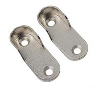 Staffa terminale per asta armadio 2 pezzi in lega di zinco per tubi di vestiti supporto negli armadi con distanza tra i fori di 32 mm e compatibilità barra rotonda da 16 mm (2 pezzi)