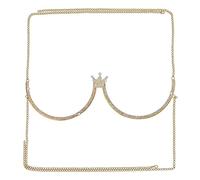 Staffa toracica catena reggiseno gioielli corpo cristallo strass biancheria intima lega per le donne staffa petto catena gioielli, Misura unica, come descritto, come descritto