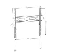 4926937 STAFFA TV/MONITOR 32/55 VESA 50KG MAX50KG/400400 27MM DISTANZA MURO