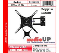 STAFFA TV SOSTEGNO LCD LED DA POLLICI 14" A 32" PESO MAX 18 KG SUPPORTO PARETE