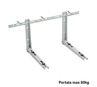 Staffa unità esterna climatizzatore BASIC - bracci 45 cm - portata 80 Kg