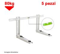 Staffa unità esterna climatizzatore CLASSIC bracci 45 cm - portata 150 Kg - 5 P