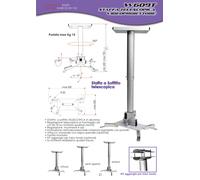 Staffa universale per videoproiettore, telescopica cm 70/120 tecnidea W 609Ts