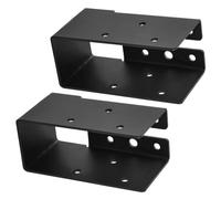 Staffe 2 x 4 - Connettori nascosti per ringhiere del ponte, stabilizzatore per travi resistenti, set di 2 pezzi | Hardware di supporto per travi forti, staffe di montaggio in metallo, accessori da