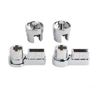 Staffe a cerniera cromate in ABS per pannelli di vetro doccia da 6 mm utilizzati in attacchi standard a parete per vasca da bagno