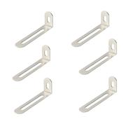 Staffe A Forma Di L Da 6/12 Pezzi Con Codici Angolari A Foro Lungo, Angoli Regolabili, Adatte For Il Fissaggio Mobili, Tavoli, Sedie E Accessori Hardware(Silver-6pcs)