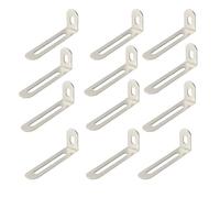 Staffe A Forma Di L Da 6/12 Pezzi Con Codici Angolari A Foro Lungo, Angoli Regolabili, Adatte For Il Fissaggio Mobili, Tavoli, Sedie E Accessori Hardware(Silver-12pcs)