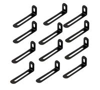 Staffe A Forma Di L Da 6/12 Pezzi Con Codici Angolari A Foro Lungo, Angoli Regolabili, Adatte For Il Fissaggio Mobili, Tavoli, Sedie E Accessori Hardware(Black-12pcs)