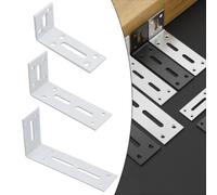 Staffe ad angolo retto regolabili, resistenti, perfettamente adatte per qualsiasi progetto che richieda angoli solidi, confezione da 6 (90 x 180 mm)