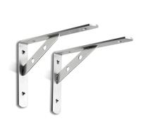 Staffe Angolari 2Pcs Heavy Stainless Steel Duty Triangle Shelf Brackets Wall Mounted L Shape Thickened Corner Brace Shelf Right Angle Bracket(300X160X25-4MM)