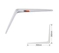 STAFFE ANGOLARI 2PZ SUPPORTO STAFFA ANGOLARE REGGIMENSOLE 300X350MM BIANCO GRIGI