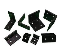 Staffe angolari, 4 pezzi staffe angolari nere a forma di L for connettori angolari in alluminio for profili in alluminio for mensole, mobili (4080-8 fori)(4040 2 holes)